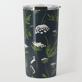 Queen Anne's Lace, Navy Travel Mug