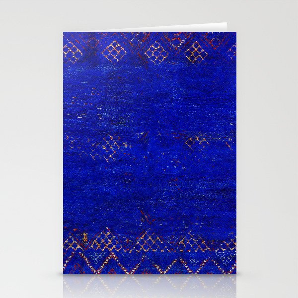 V11 Calm Blue Printed of Original Traditional Moroccan Carpet ...