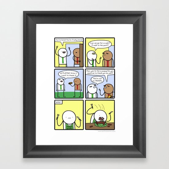 Antics #290 - animal instinct Framed Art Print