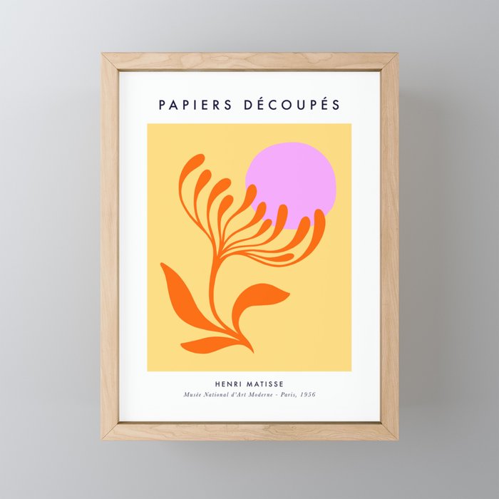 Matisse Poster 3. Flower & Sun cut-outs Framed Mini Art Print