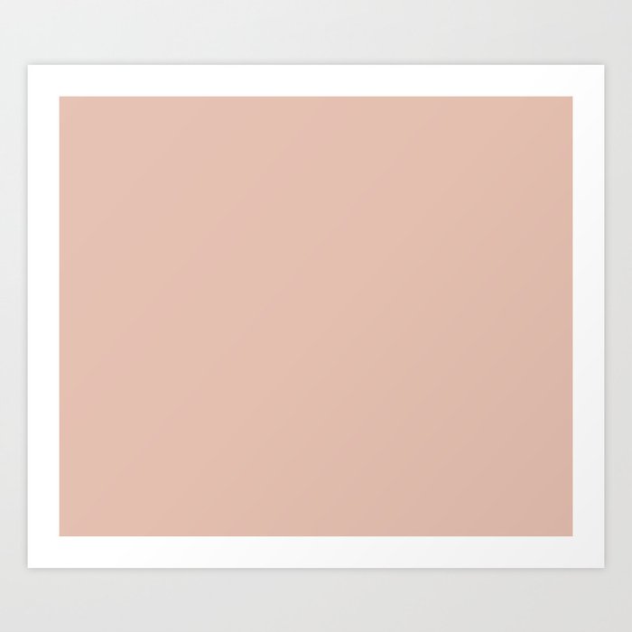 mushroom pink beige peach buff flesh taupe salmon coral bisque earth skin  oatmeal tan neutral color Art Print by Amy Gale