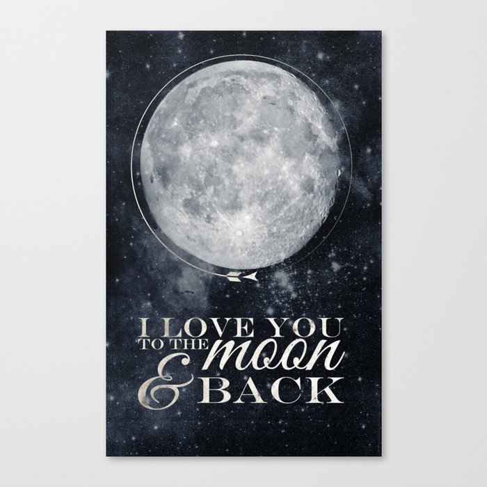 I Love You To The Moon & Back Canvas Print