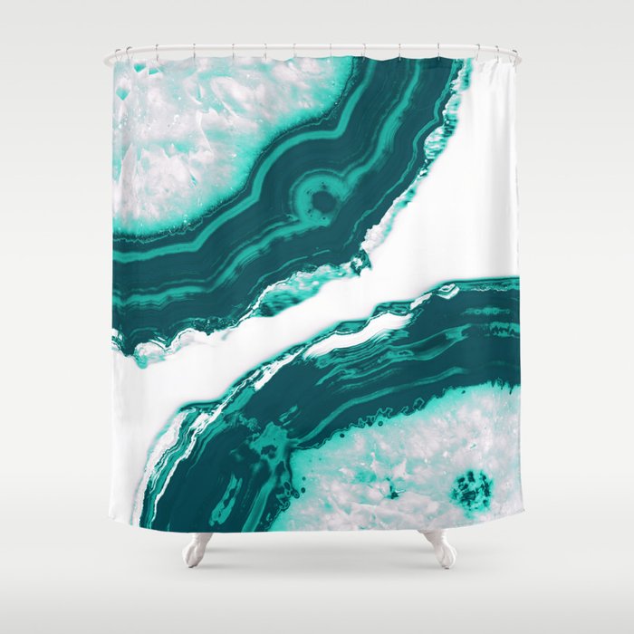 OCEAN Agate #1 #gem #decor #art #society6 Shower Curtain
