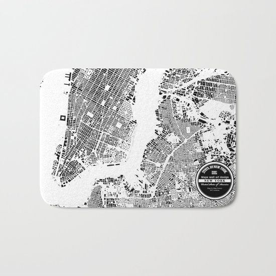 New York Map Bath Mat