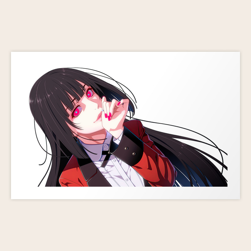 kakegurui yumeko art print by callan carver society6