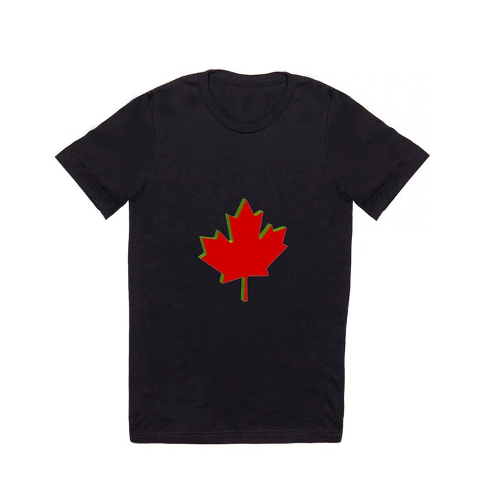 Canadian Flag Motif T Shirt