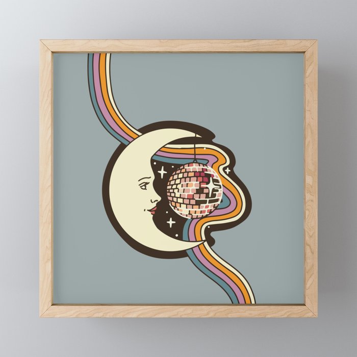 Space Disco Framed Mini Art Print