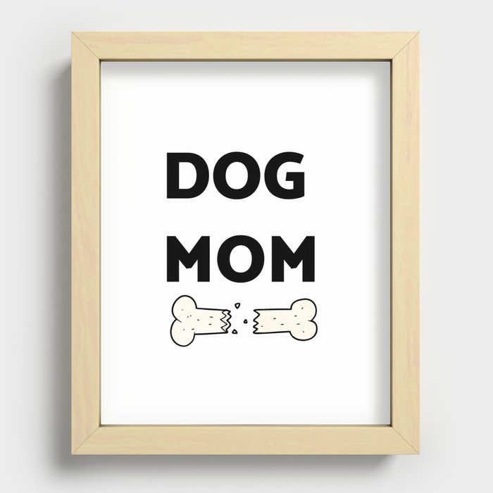dog mom  Recessed Framed Print
