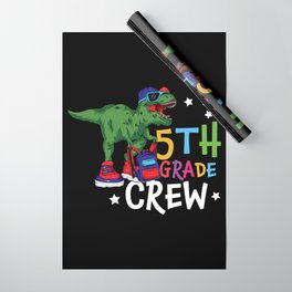 5th Grade Crew Student Dinosaur Wrapping Paper