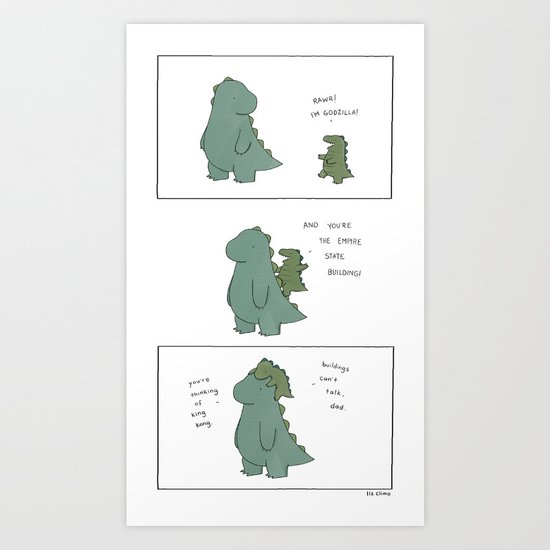 King Godzilla Art Print