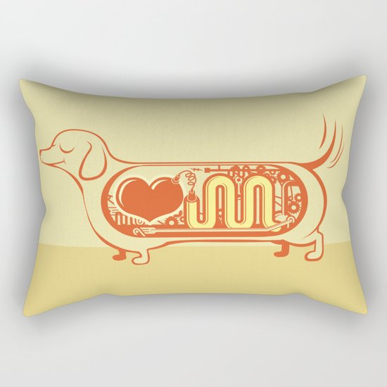 I heart sausage dogs Rectangular Pillow