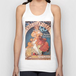Mucha Chocolate Ideal Vintage Advertising High Resolution (Reproduction) Unisex Tank Top
