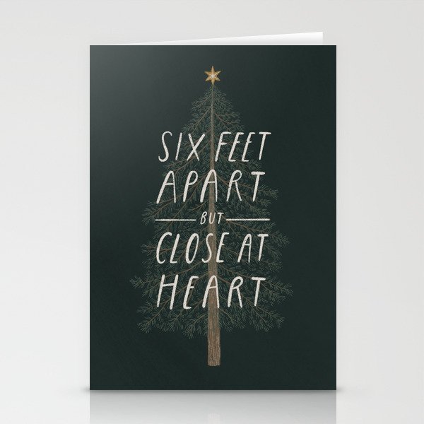 "Six Feet Apart but Close at Heart" by Madeline Martinez Stationery Cards