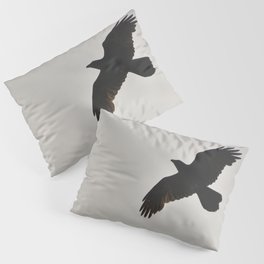 Raven Corvid Bird Northwest Mist Fog Forest Beach Landscape Oregon Pillow Sham