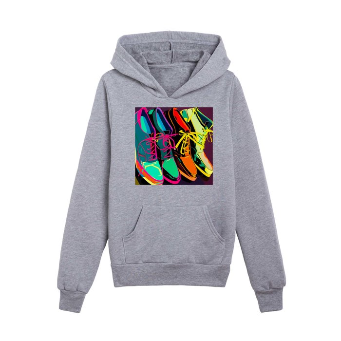 Four Shoes - Pop Art Style Kids Pullover Hoodie