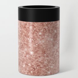 Luxury Rose Gold Sparkly Sequin Pattern Can Cooler