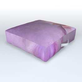 Rainbow Iris on Textured Purple Mauve Background Outdoor Floor Cushion