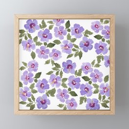 Watercolor Hibiscus - White Framed Mini Art Print