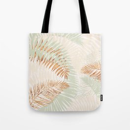 My blush and copper abstract Aloha Tropical Jungle Palm Garden Tote Bag