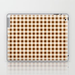 Check Pattern - brown and camel Laptop Skin