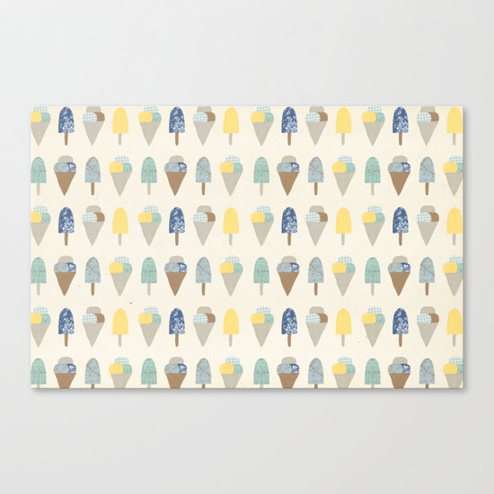 ice cream pattern Canvas Print