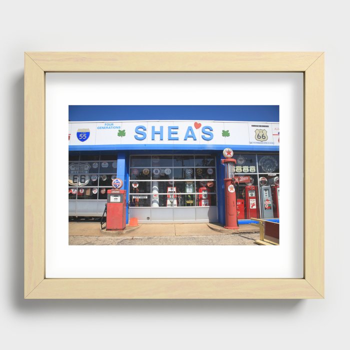 Route 66 Filling Station 2012 Recessed Framed Print