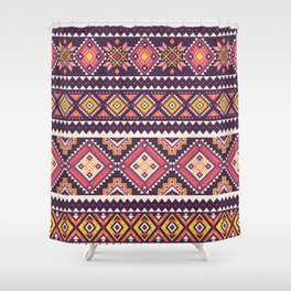 Tribal striped seamless pattern. Aztec geometric background.  Shower Curtain