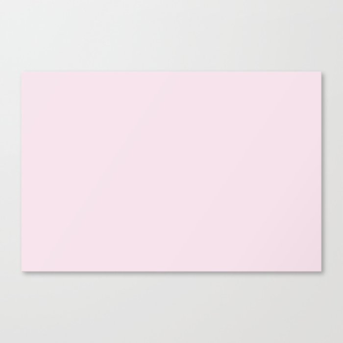 Ultra Pale Pastel Pink Solid Color Hue Shade - Patternless Canvas Print