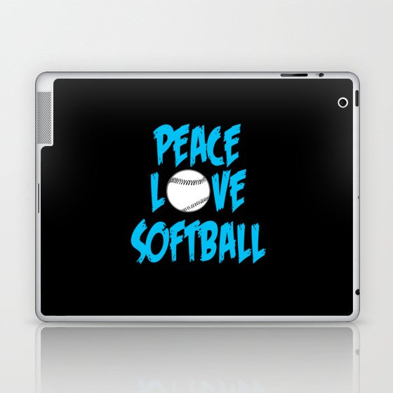 Peace love softball Laptop & iPad Skin