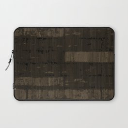 Brown engraved wood board Laptop Sleeve