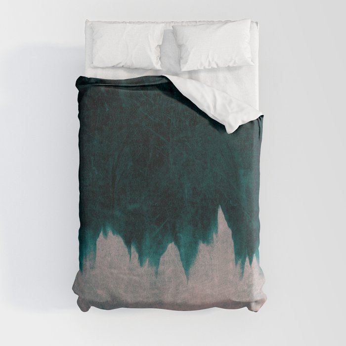Turquoise Smear Duvet Cover
