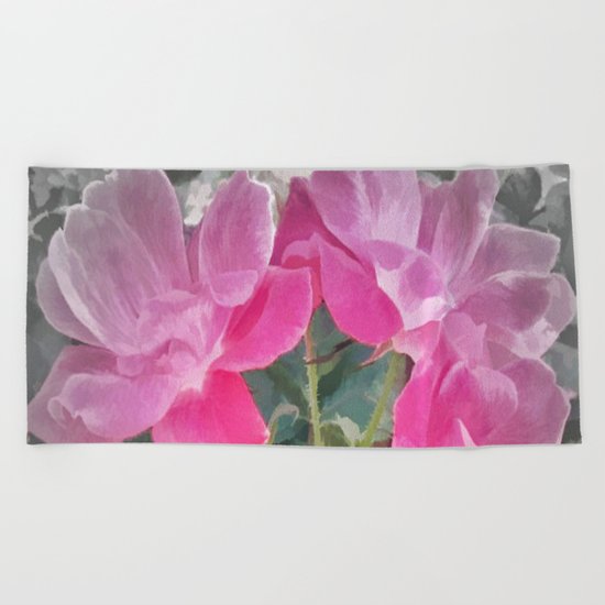 Iced Blossoms Beach Towel