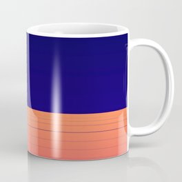 Vibrant Navy Blue Orange Pink Stripe Coffee Mug