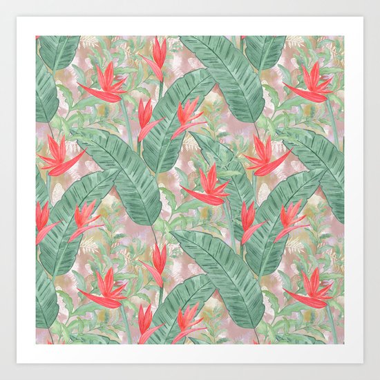 Tropical pattern 3 Art Print
