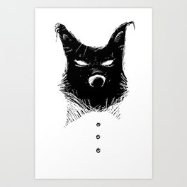 Button Wolf Art Print