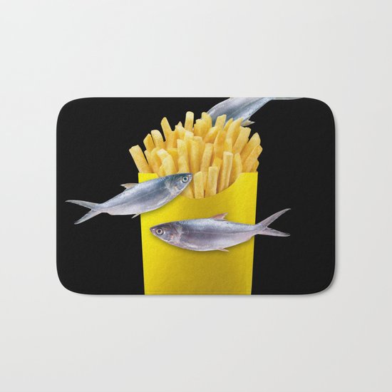 fish and chips Bath Mat