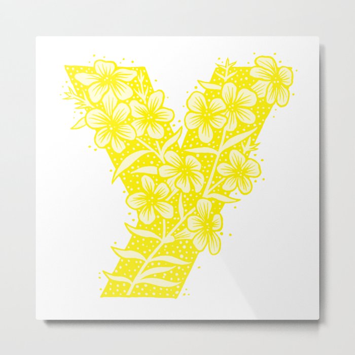 Y is for Yellowbells Metal Print