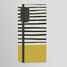 Mustard Yellow & Stripes Android Wallet Case