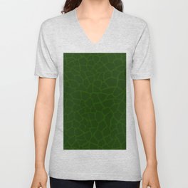 Mosaic Abstract Art Olive V Neck T Shirt