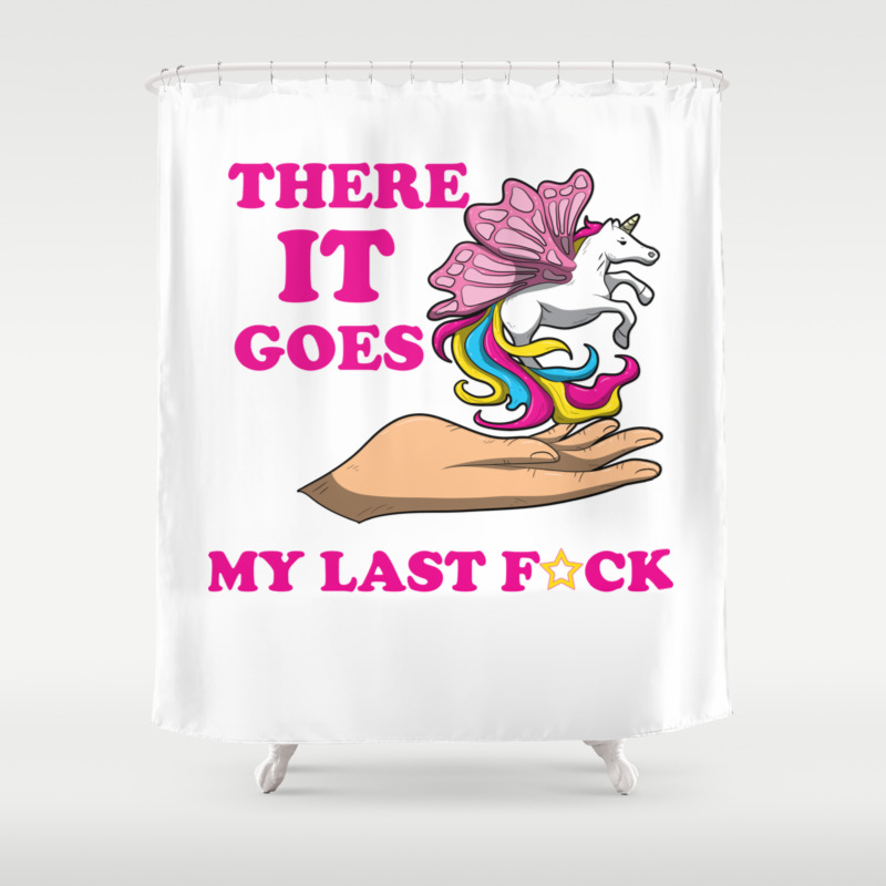 There It Goes My Last F Unicorn Fun Meme Shower Curtain By Born Design Society6 Add a little character to your bathroom decor with a beautiful oxford cloth shower curtain. there it goes my last f unicorn fun meme shower curtain by born design