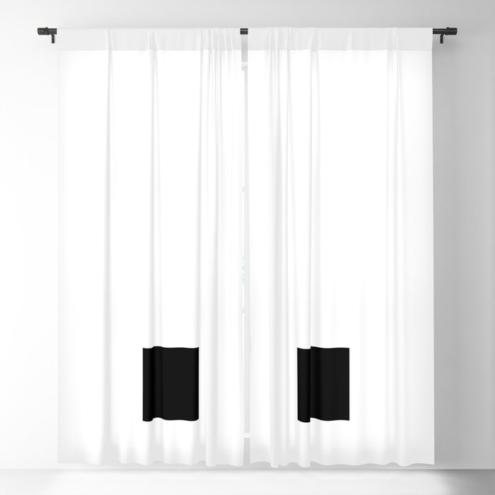 Full Stop (Black & White) Blackout Curtain