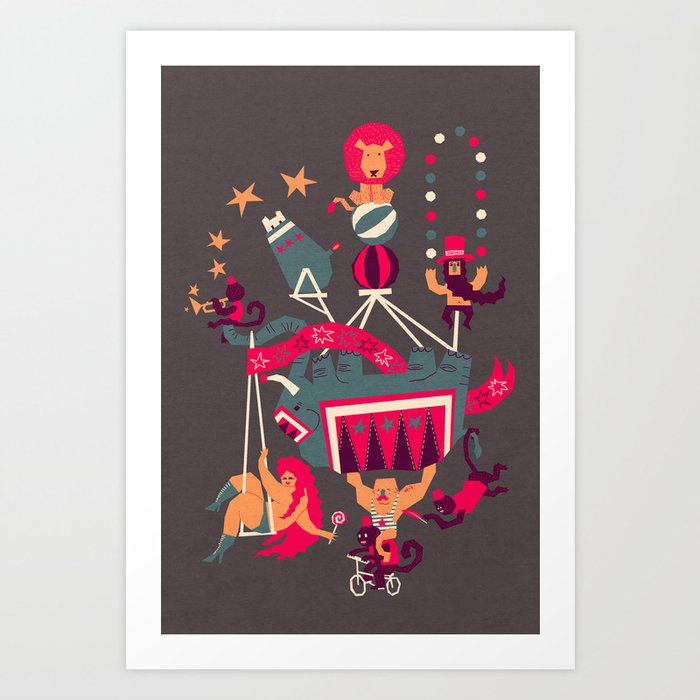 Discover the motif CIRCUS IS COMING by Yetiland as a print at TOPPOSTER