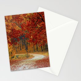 Red Autumn Stationery Card