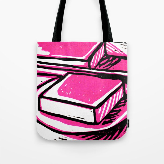 Pink Cake Block Print Tote Bag