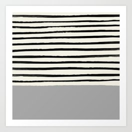 Storm Grey x Stripes Art Print