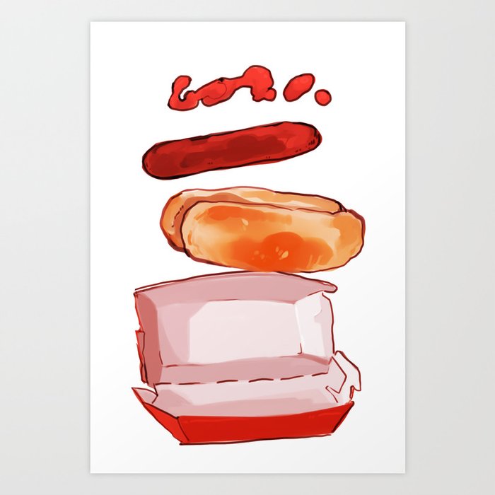 hotdog ! Art Print