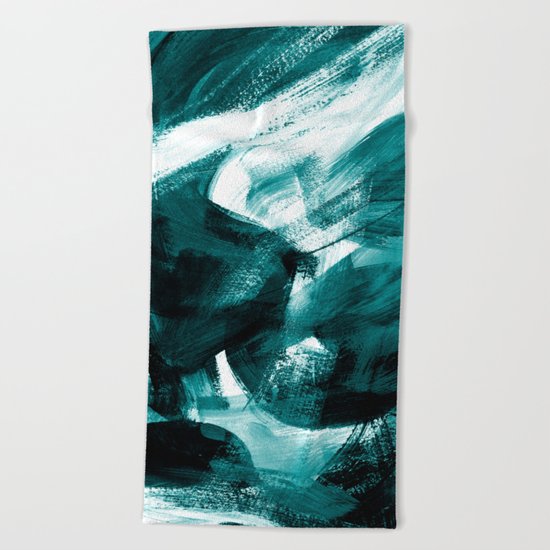 Abstract Artwork Petrol #1 Beach Towel