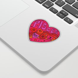 Pisces Valentine Sticker