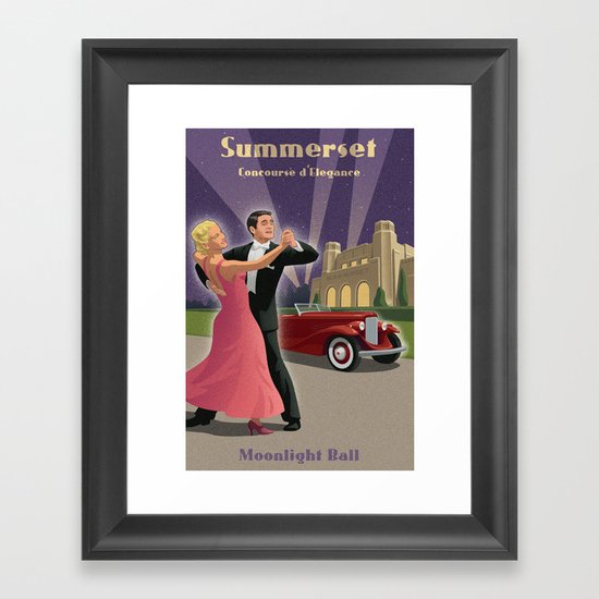 Moonlight Ball Framed Art Print