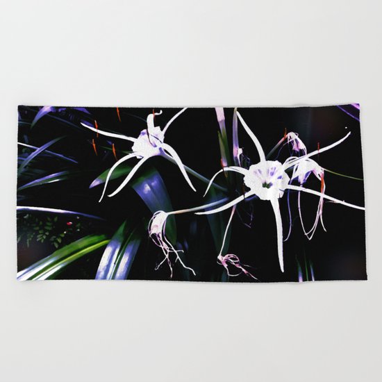Spider Lilies Beach Towel